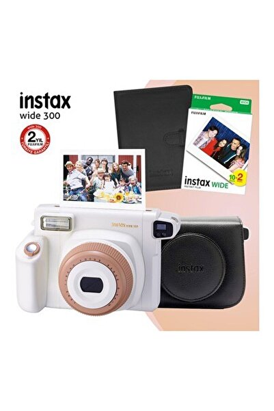 Fujifilm Instax Wide 300 Toffe Beyaz Fotoğraf Makinesi ve Hediye Seti 1