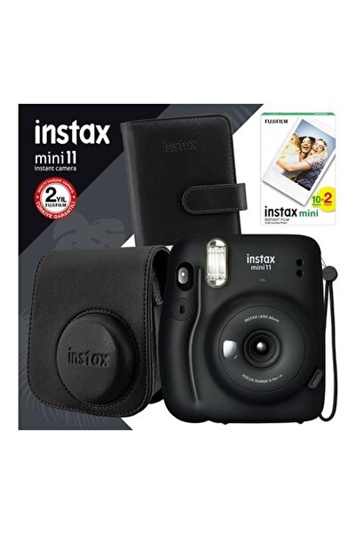 Fujifilm Instax Mini 11 Siyah Fotoğraf Makinesi Seti 1