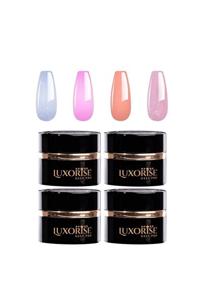 LUXORISE Σετ 4 τεμαχίων για κατασκευή τζελ JellyFlex LUXORISE, Lovely Nails 01