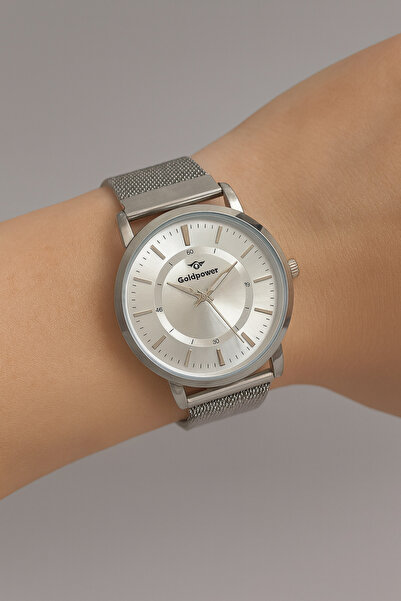 Goldpower Hasır Mıknatıslı Kordon Lüks  Erkek Kol Saati