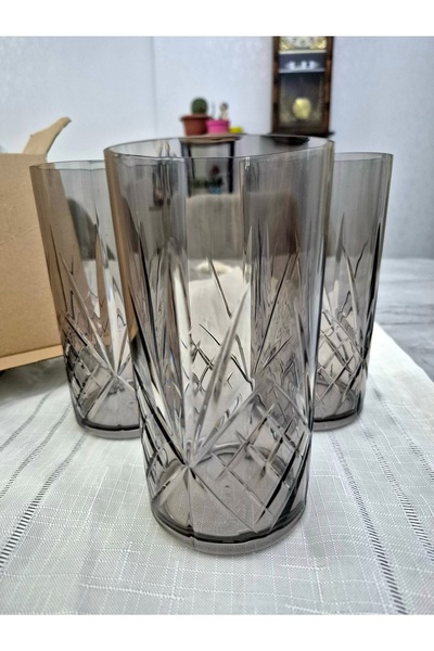 Avantaj Kapıda Set of 6 Acrylic Water Soft Drink Ayran Cups (Not Glass) – |   Unbreakable |   Home and Business Gift Suitable