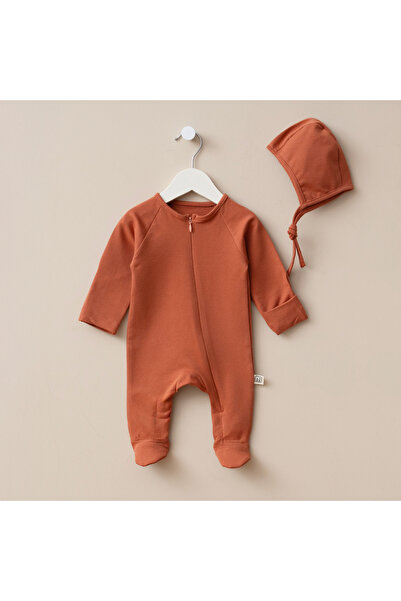 Minimus Newborn Baby Girl and Boy Cotton Zippered Romper Set Hospital Release Special Day Gift Set