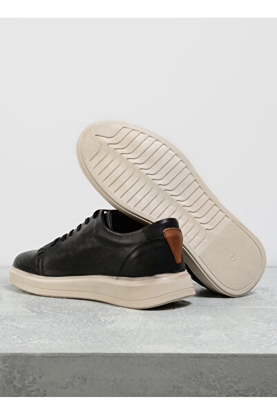 F By Fabrika Siyah Erkek Deri Sneaker REODENDO