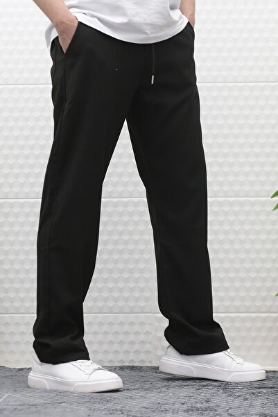 WAFRA Men's Baggy Fabric Summer Trousers - Elastic Waist