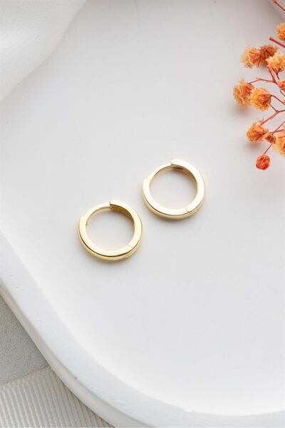 Silvano Jewelry 925 Ayar Gold Halka Gümüş Küpe