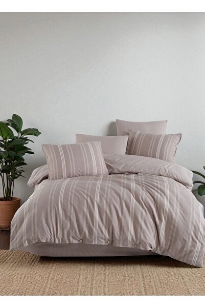 Online Home Market Natural Cotton Double Duvet Cover Set (6 Pillowcases)