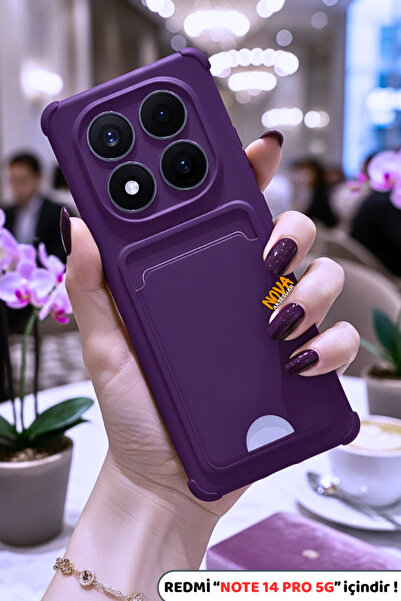 cepmoda Xiaomi Redmi NOTE 14 PRO (5G) | Kartlıklı Slim Telefon Kılıfı - Yumuşak iNce Silikon Kapak | MOR