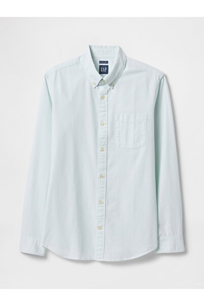 GAP Erkek Açık Mavi Standart Fit Oxford Gömlek