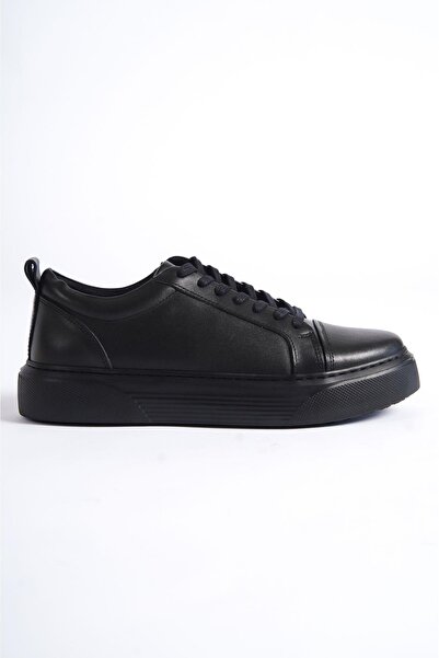 Mubiano Genuine Leather M3-Ss Black/Black Men's Sports Shoes & Sneakers