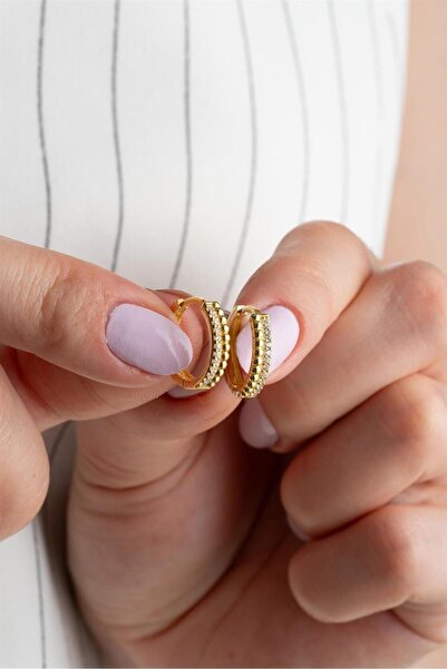 Silvano Jewelry 925 Ayar Gold Halka Gümüş Küpe