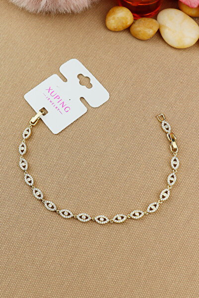 Keyifli Hayaller Xuping Bileklik Zirkon Taşlı Nazar Göz Model Bileklik Altın ...