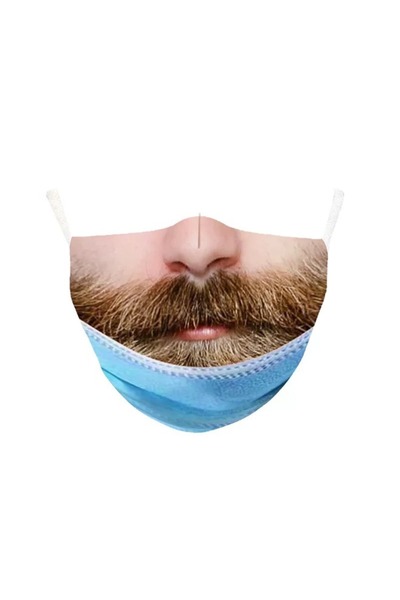 Raffine قناع وجه قابل للغسل وإعادة الاستخدام بطباعة مضحكة خارجية