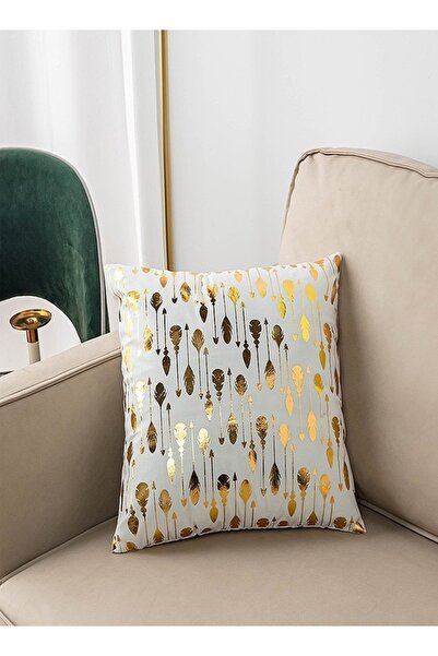 Raffine أغطية وسائد بتصميم لامع، غطاء وسادة مزخرف ذهبي، غطاء وسادة مزخرف