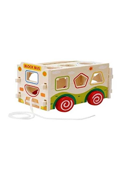 Raffine لعبة تعليمية للأطفال مكعبات خشبية لعبة حافلة مركبة هدية عيد ميلاد