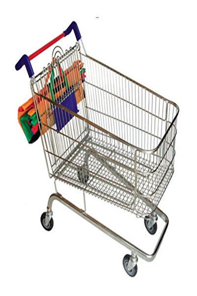 Raffine 4 Pieces Multipurpose Use Foldable Shopping Cart Reusable Trolley Bags Eco-Friendly Grocery Bags