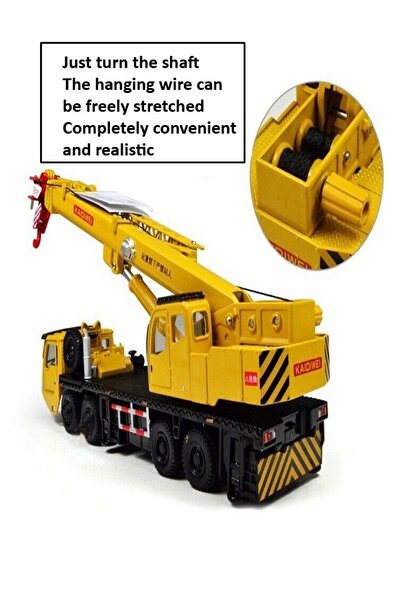 Raffine 1-Piece Durable Diecast Metal Alloy Engineering Hoist Lifter Crane Vehicles Machine Toy for Children