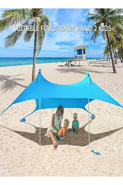 Raffine مظلة شاطئ كبيرة الحجم قابلة للحمل في الهواء الطلق وخفيفة الوزن ومقاومة للماء والحماية من الأشعة فوق البنفسجية وخيم شمس شراعية