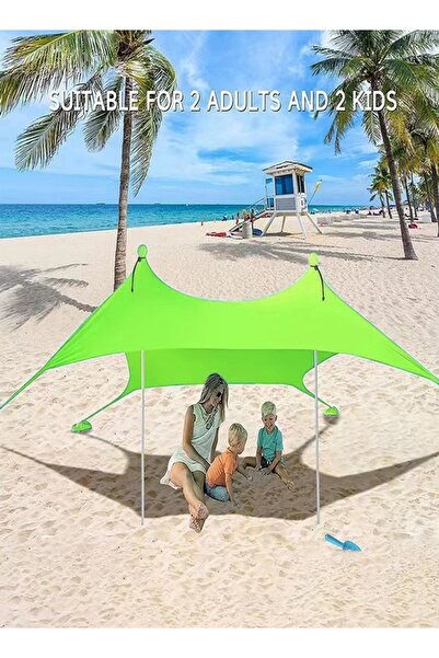 Raffine مظلة شاطئ كبيرة الحجم قابلة للحمل في الهواء الطلق وخفيفة الوزن ومقاومة للماء والحماية من الأشعة فوق البنفسجية وخيم شمس شراعية