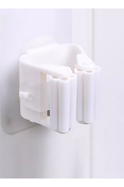 Raffine حامل ممسحة ومكانس لاصق مثبت على الحائط مكون من قطعة واحدة، منظم للمطب...