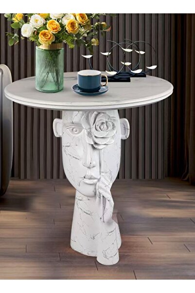 Raffine Multipurpose Use Luxury Sculpture Base Design Side Table