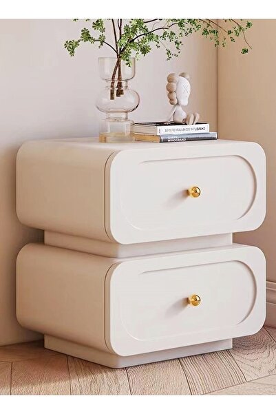 Raffine Use Modern Aesthetic Design Nightstand Durable Solid Wood Bedside Table Bedroom Chest of Drawers