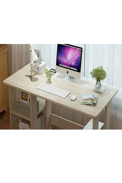Raffine Modern Multifunctional Home Office Study Computer Table Desk with Storage Shelves