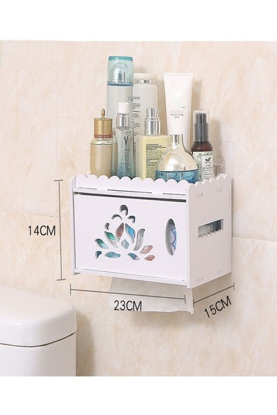 Raffine Bathroom Storage Shelf Cabinet Rack White
