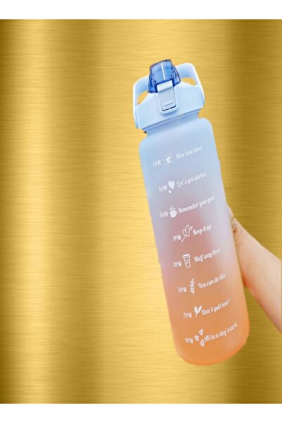 Raffine 2000 ml Portable Leak Proof Cute Water Bottle with Time Marker and Carry Handle