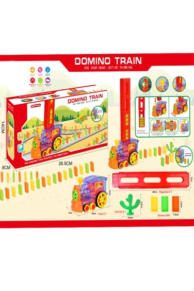 Raffine Electric Domino Train Game Set Fun and Colorful Train Blocks Toy Set Building and Stacking Toy for K