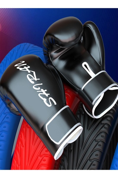 Raffine Pair of Full Finger Tear Proof Boxing Gloves for Men & Women Boxing Training Gloves Kickboxing Glove