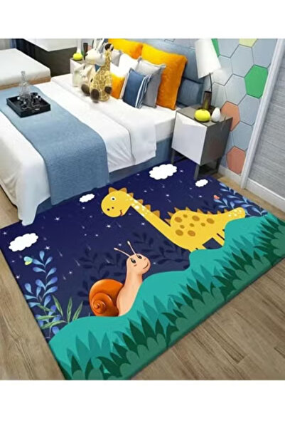 Raffine Creative Cartoon Baby Play Mat Absorbent Kids Room Carpet, Easy to Clean, 100x200cm