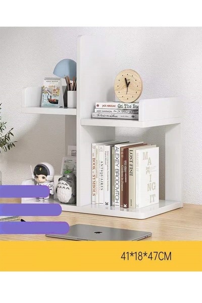 Raffine Multi-Layer Large Space Desktop Bookshelf Organizer and Accessories Storage Display Rack