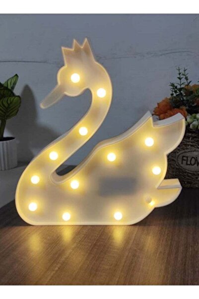 Raffine قطعة واحدة من مصابيح LED الليلية على شكل بجعة تعمل بالبطارية لتزيين ط...