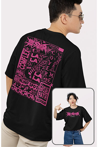 Fuddy Moda Μπλουζάκι Stray Kids Rock-Star Unisex Oversize - Εκτύπωση στην πλάτη