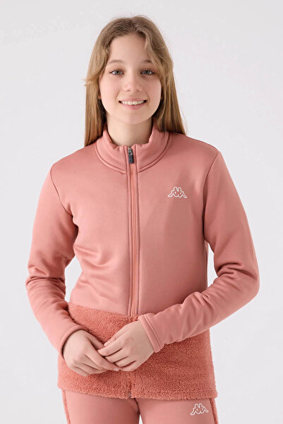 Kappa Zippered Pink Girls' Sweatshirt 32216Mw
