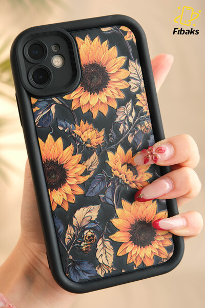 Fibaks Case for Apple iPhone 11 Soft Textured Sunflower Pattern Soft Camera Protection Silicone Cover