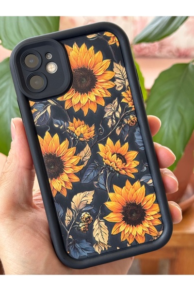 Fibaks Case for Apple iPhone 11 Soft Textured Sunflower Pattern Soft Camera Protection Silicone Cover