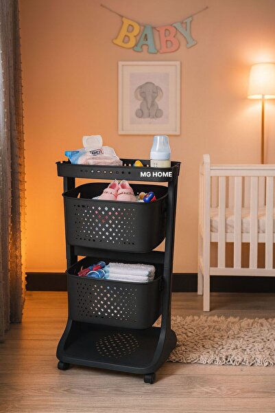 MG HOME Bebek Bakım Ürün Sepeti Bebek Odası Düzen Oyuncak Sepeti Kat Kat Sepe...