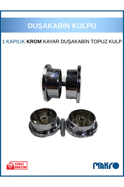 GLASSMAKRO Sürgülü - Kayar Duşakabin Kulp Krom Cam Duşakabin Kulbu
