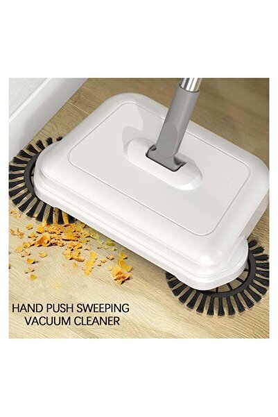 Arabest Hand Push Sweeper & Mop for Household Cleaning, White
