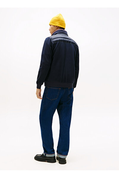 Tommy Hilfiger Dik Yaka Mavi Erkek Sweatshırt MW0MW41329DW5_MIX MEDIA ESS RWB STA