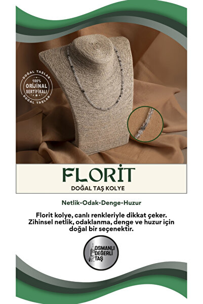 OSMANLI DEĞERLİ TAŞ Sertifikalı Florit Doğal Taş Kolye