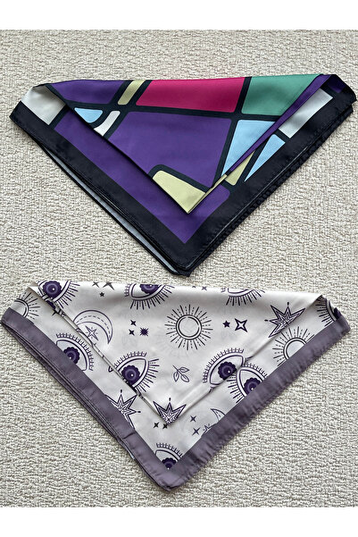 Rupen Kraft 45X50 Cm 2 bucăți Bandana din satin Fular din satin Accesoriu pen...