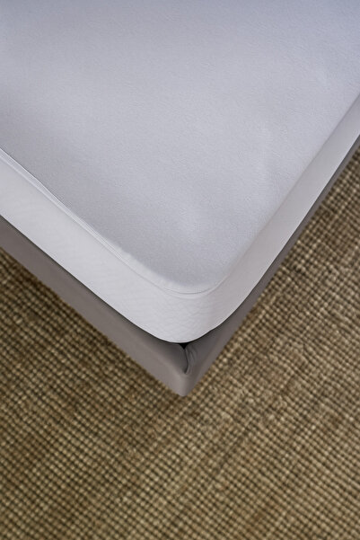 Nart Home Yatak Alezi Micro Kumaş Fitted Full Kenar Sıvı Geçirmez Yatak Koruyucu Beyaz