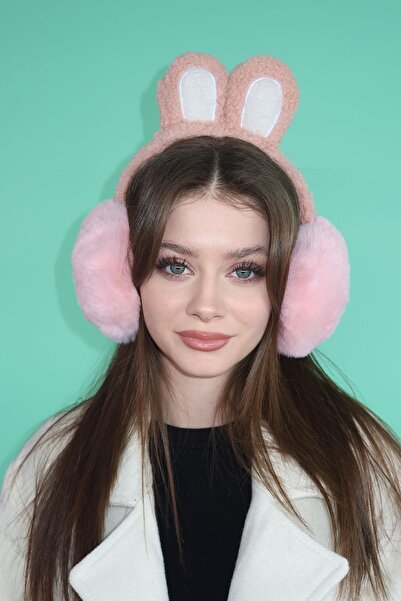 TAKIŞTIR Açık Pembe Renk Peluş Kulaklık