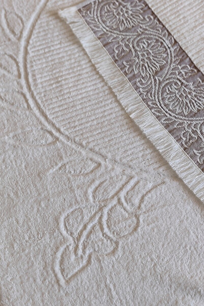 Sevim Екрю бамбуковий рушник для ванної кімнати - з бахромою та надзвичайно поглинаючий, надзвичайно м'який, 70x140 см