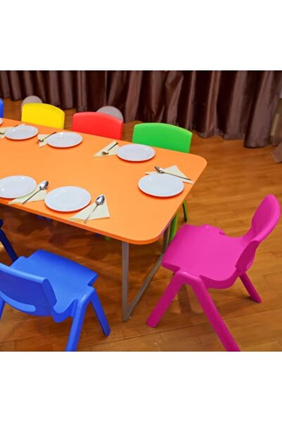 Toybox 6 Pcs Stackable School Chairs Kids Plastic Stack Chairs Seating Height Classroom Chairs for Children