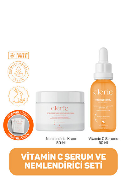 Clerie Cosmetics Clerie Aydınlatıcı Cilt Bakım Ikilisi Yoğun Nemlendirici Cic...