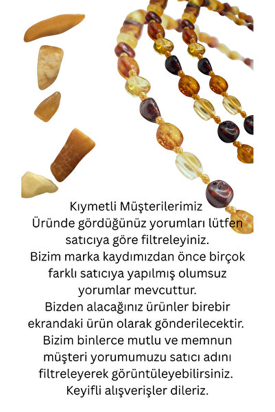 Combin Accessory Sertifikalı Bebek Kehribar Kolye - Diş Kolyesi