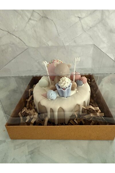 Bloom Ayıcık Pasta Mum